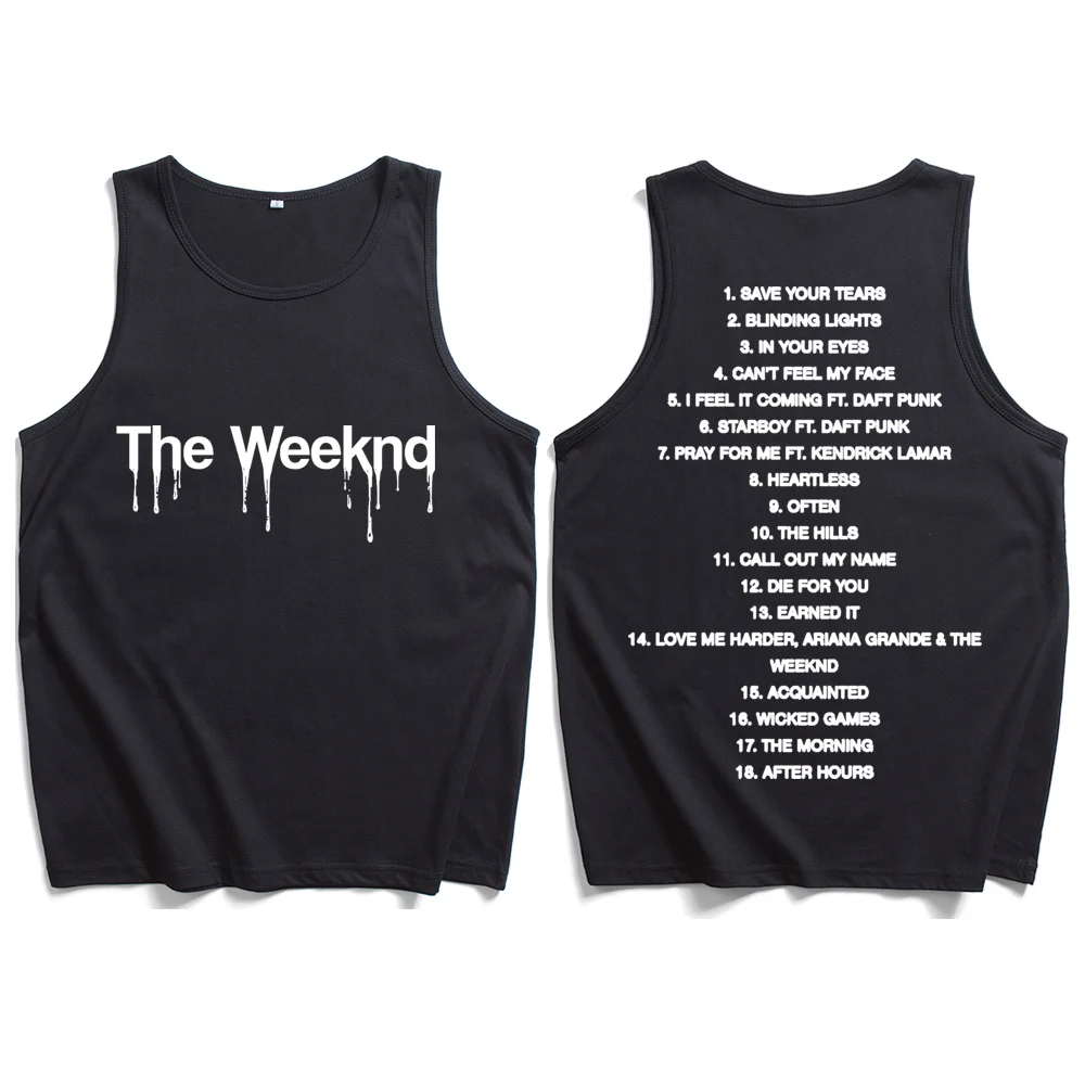 The Highlights The Weeknd 2024 Tank Tops Vest T-Shirt Unisex T-shirt Sleeveless Summer Casual Regular Printing