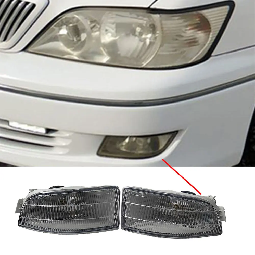 2Pcs  Car Front Bumper Light Fog Lights For Toyota Vista Fog Lamp 2000-2003 With Lamp Bulb