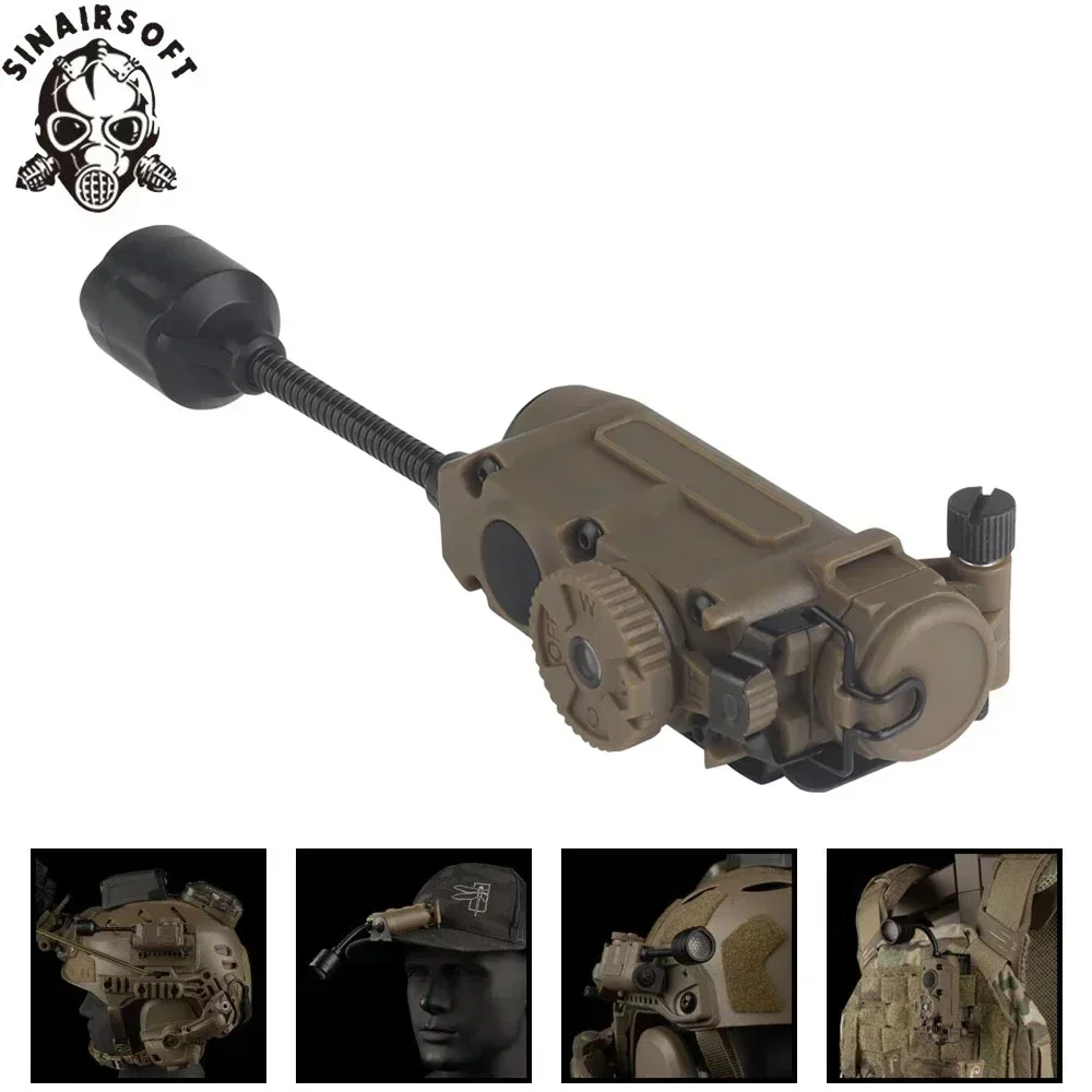 Tactical Sidewinder Helmet Lamp Strobe Light Red/Green/Blue/White/IR Head IFF Lamp Hunting Fishing Auxiliary LED Flashlight