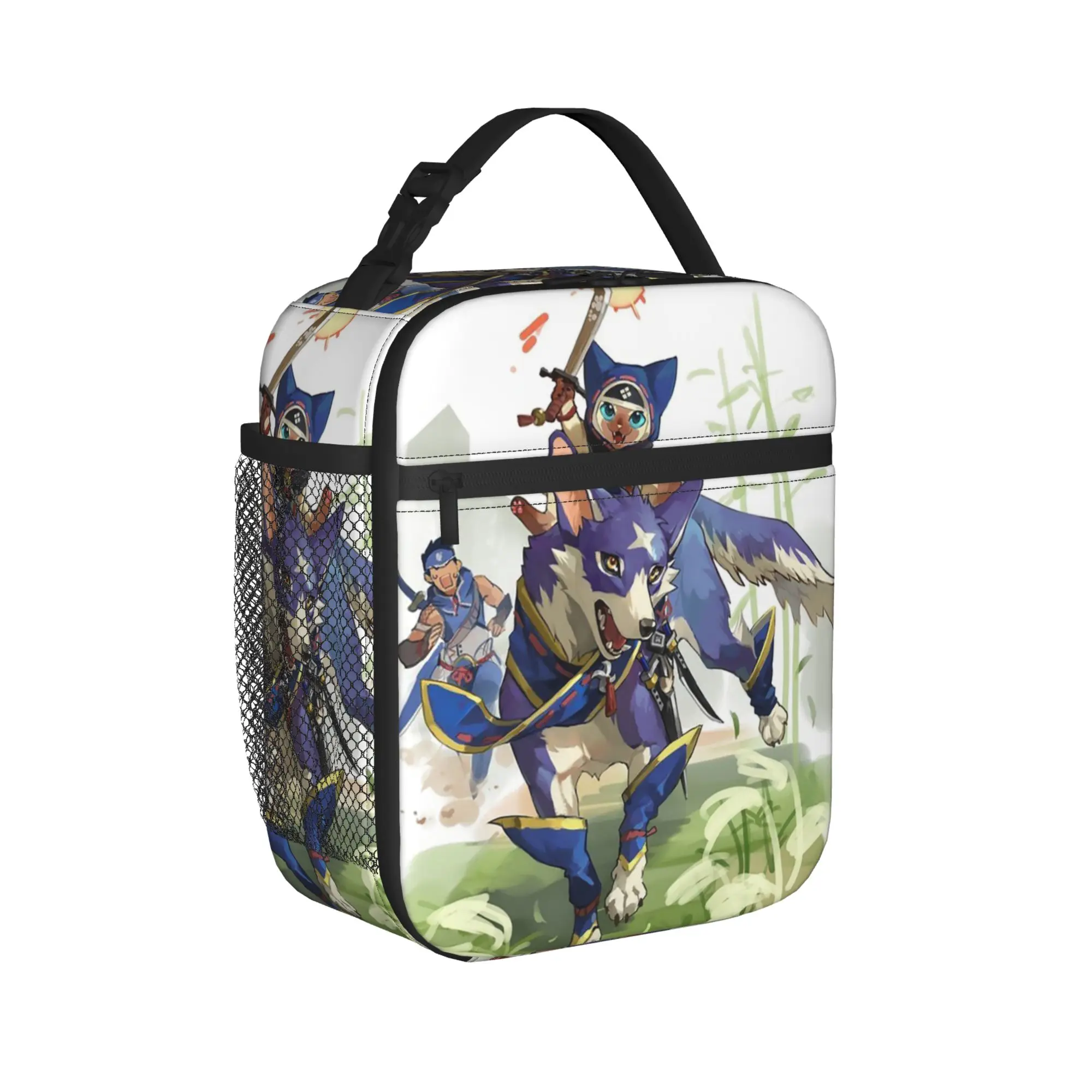 Monster Hunter Rise Insulated Lunch Bag Cooler Bag Reusable,Meal Container Game Risemonster Tote Lunch Box Girl Boy Beach