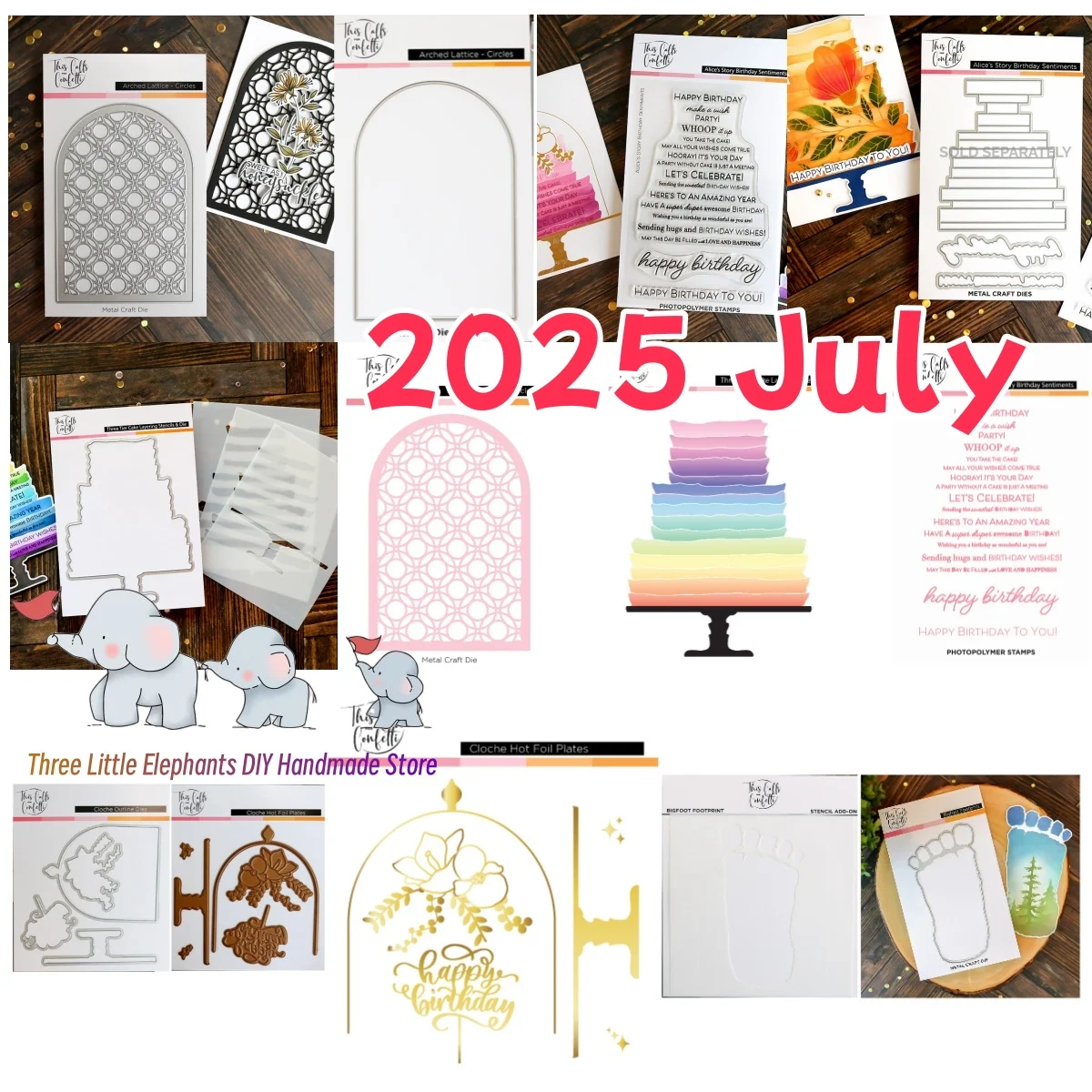 Troqueles de corte de Metal para pastel de cumpleaños de Alice's Story, plantillas de sellos transparentes para hacer tarjetas, álbum de recortes de papel en relieve 2025