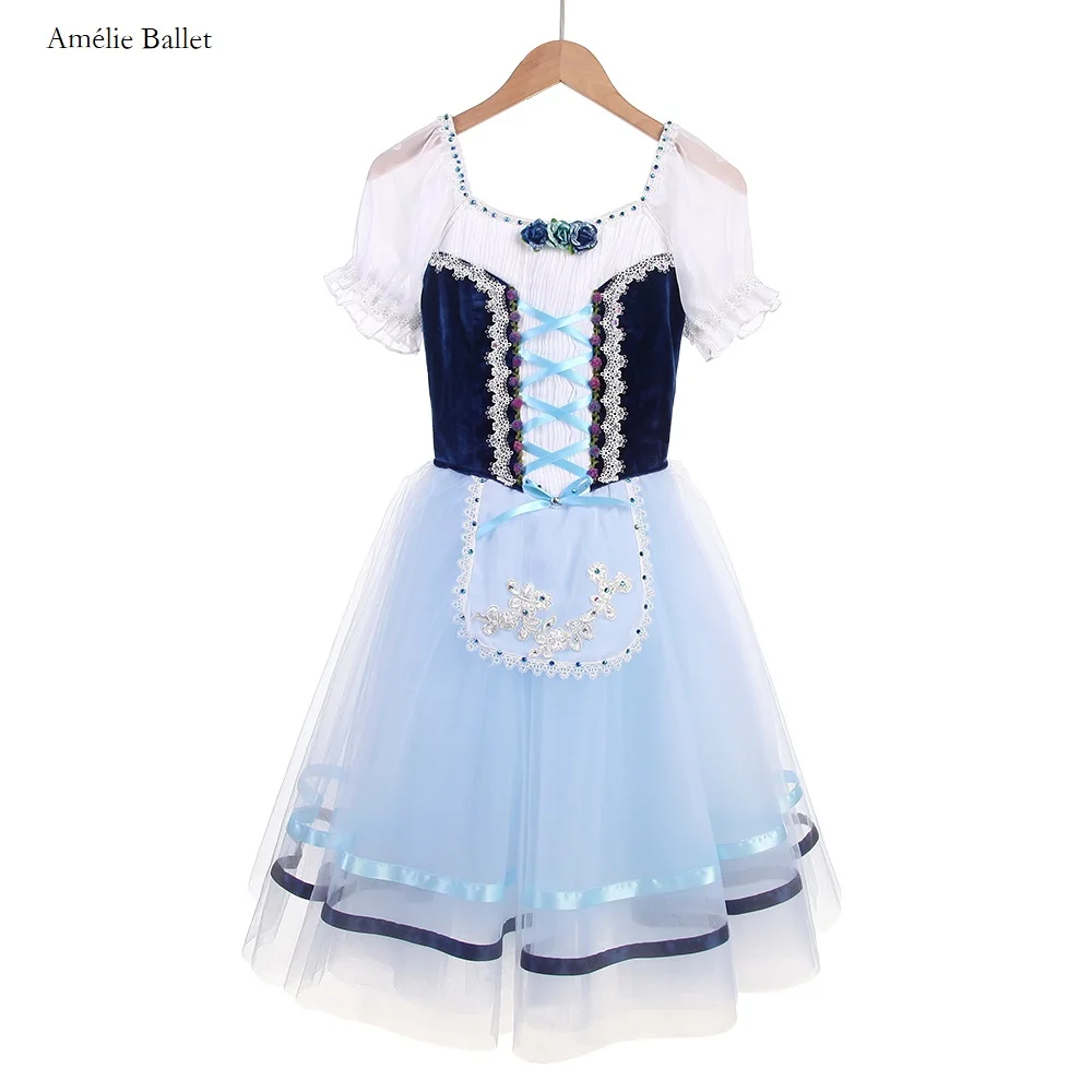 

B24107 Customized Navy Blue Professional Ballet Tutu Length Romantic Ballet Tutu Girls & Women Stage Performance Dance Costumes