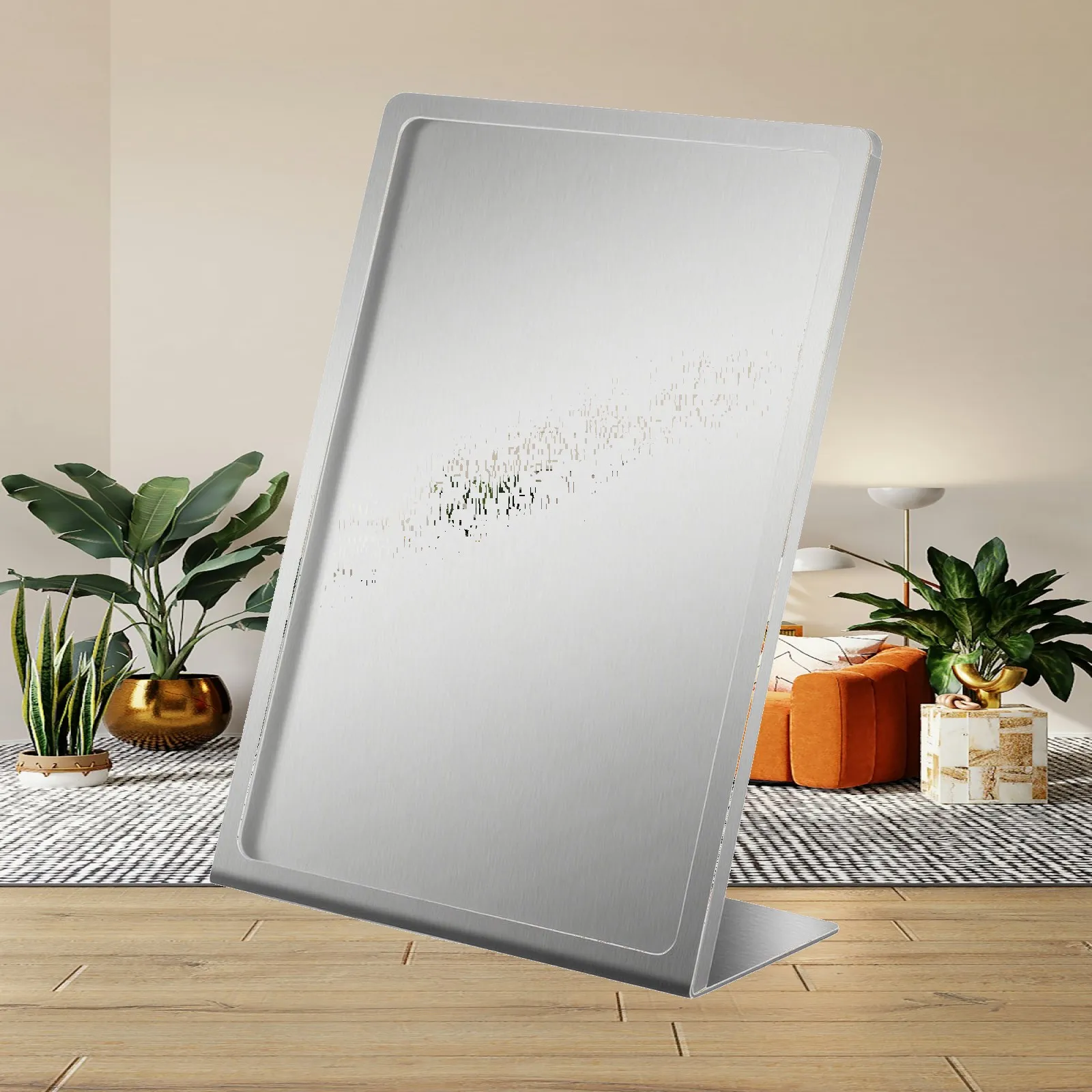 Durable Metal Menu Holder for Countertop Advertising Display Stand with Clear Acrylic Panel for Cafes