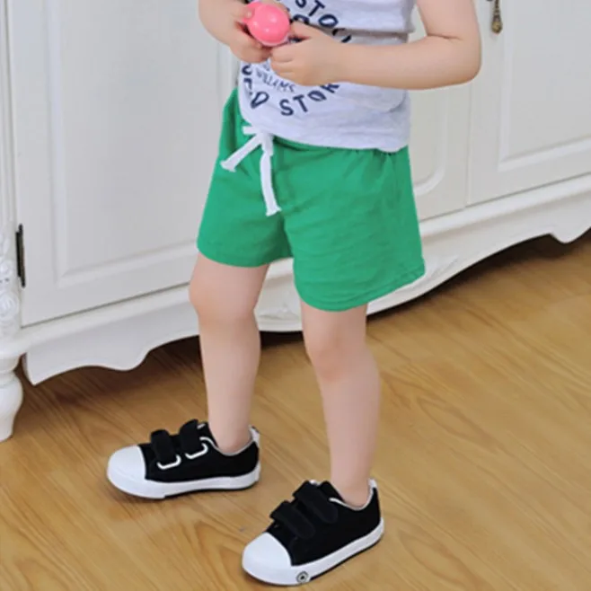 V-TREE New Summer Baby Boys Girls Shorts Candy Color Cotton Kids Beach Shorts Pants sports Children Brand Baby Clothes 2-7T