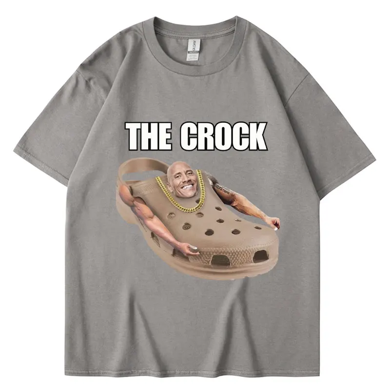 The Crock Dwayne Johnson Funny Meme T-shirt pour hommes et femmes, T-shirt d'été humoristique, Vêtements décontractés en coton, Streetwear masculin