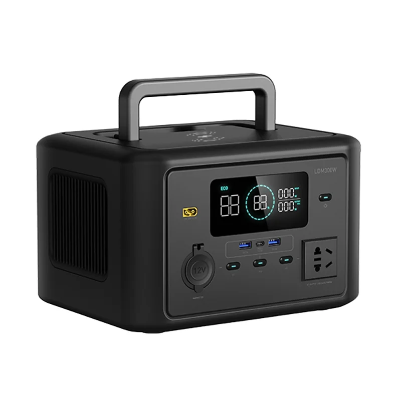 Portable Power Station 300W 288Wh LiFePO4 Wireless Charging Solar Powered Generator For Camping Battery Backup Power Supply CPAP