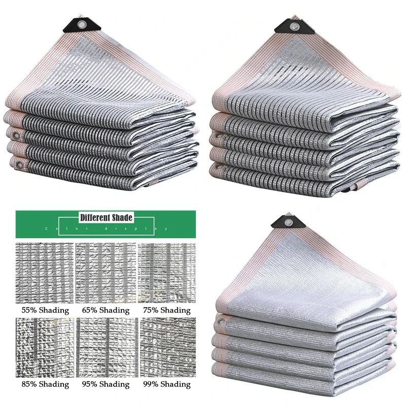 

55% ~ 99% затенение наружная противоуф алюминиевая фольга Солнцезащитная сетка беседка навес суккулентные растения Солнцезащитная сетка