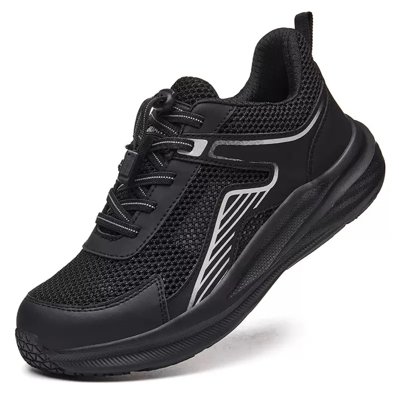 Men\'s new anti-puncture European standard steel head anti-smash shoes men\'s safety shoes solid bottom protective work shoes