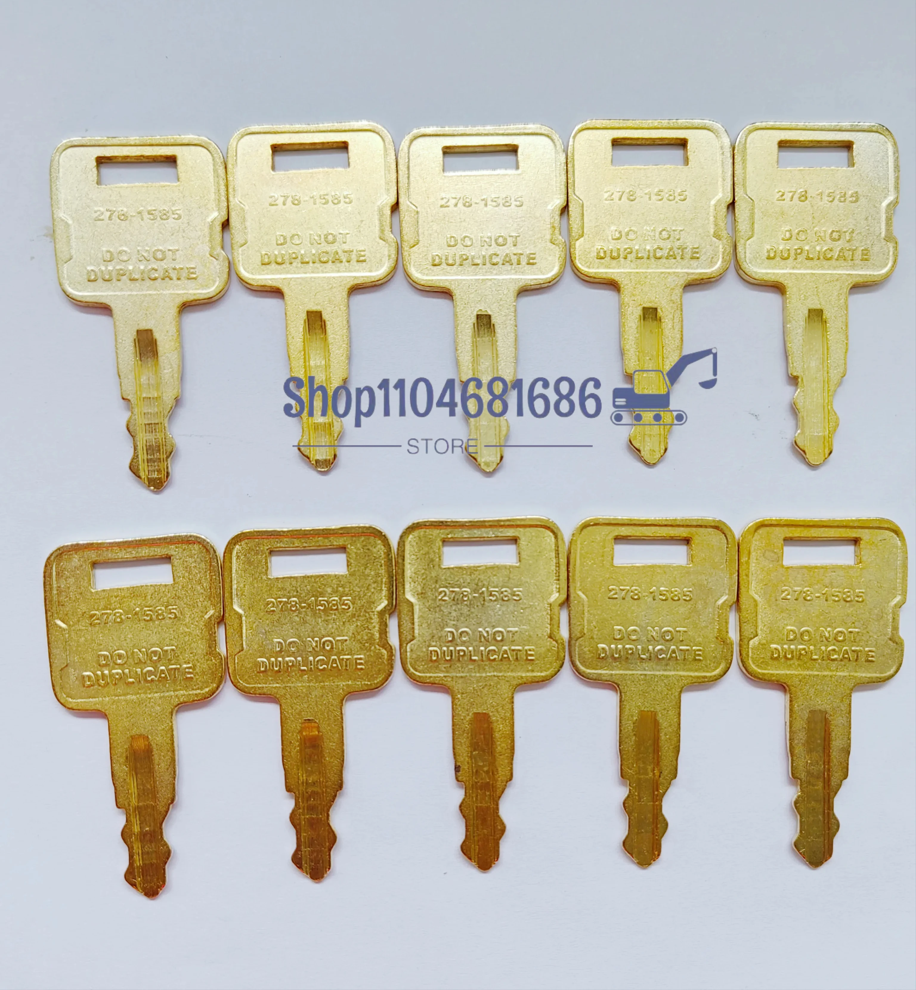 

10Pcs 5P8500 Steel Ignition Key for Caterpilla Heavy Equipment Excavator
