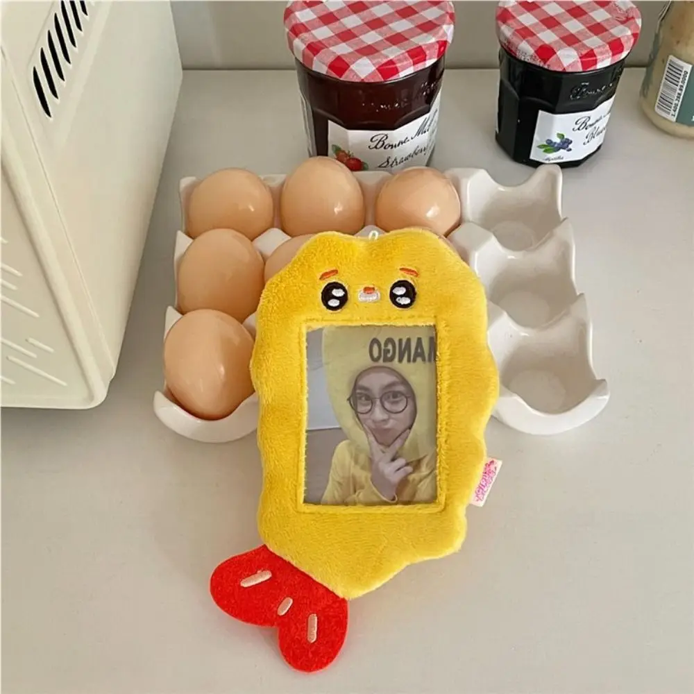 Animal Shape Cartoon Plush Card Holder Cute INS Star Chasing Pendant Keychain Sweet Soft Photo Protector Case Girls Gift