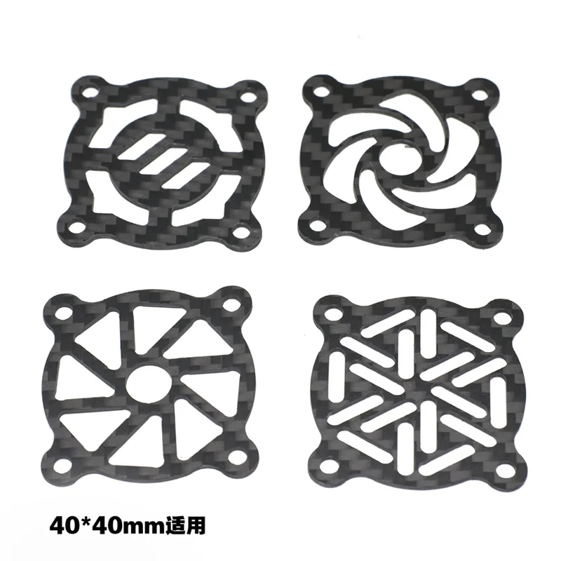 Carbon Fiber Cooling Fan Cover 40X40Mm for RC Motor ESC Electric Regulating Fan Protection Cover,D