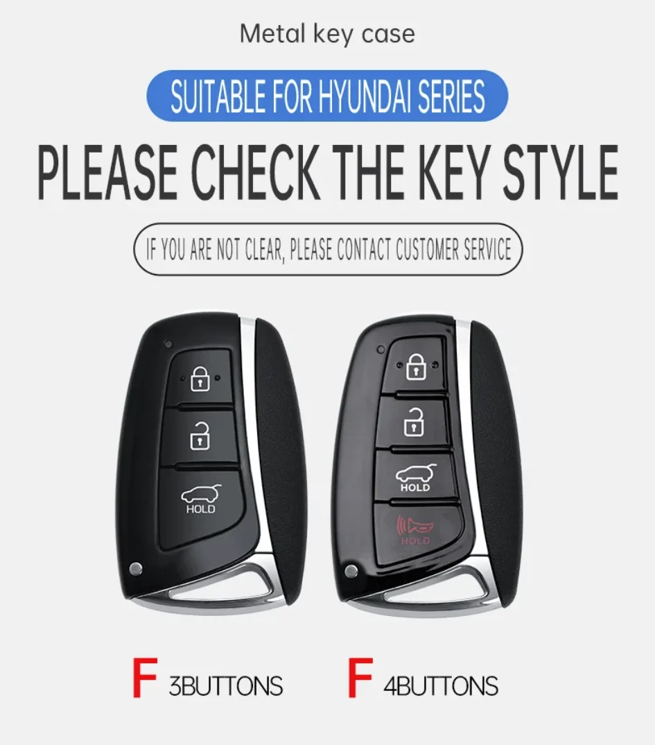 Car Key Case Holder Cover Shell For Hyundai Grand Santa Fe 3 DM Ix45 Ix35 Genesis DH Grandeur Azera HG Equus Accessories