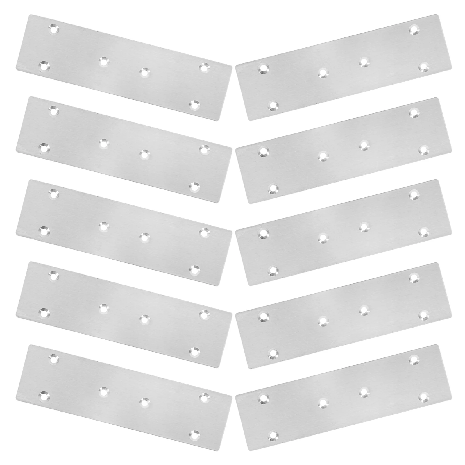 

10Pcs Stainless Steel Flat Support Plate 15mm Screws Furniture Mending Plates for Wood Repair Brace Connector Flat Support Plate