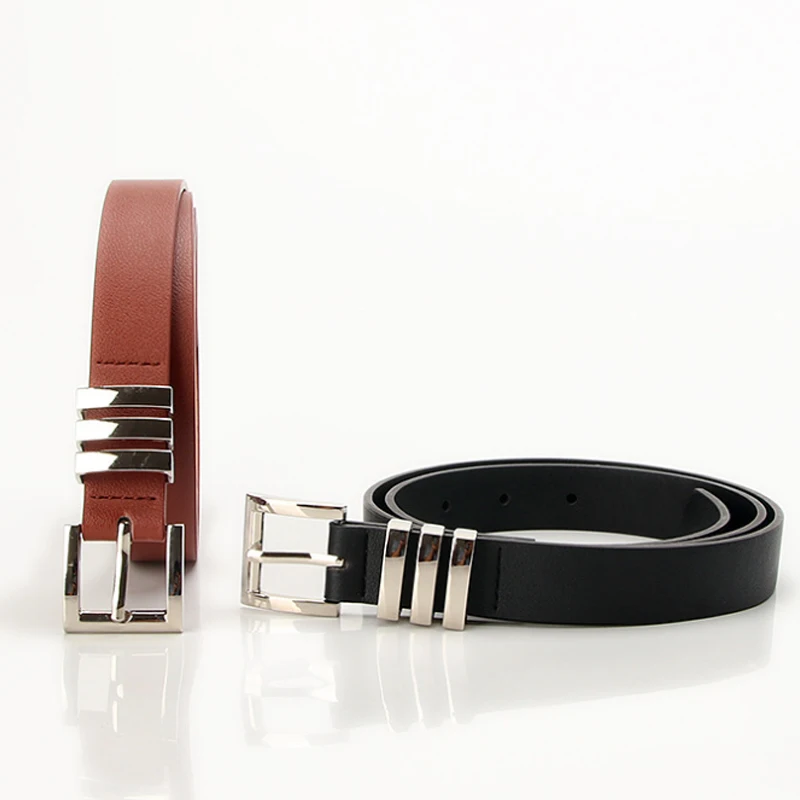 Ceinture artificiel astique pour Femme, Mode Européenne et Américaine, VPN, Joker, Classique, Carré, Pinhole, Jeans, Rétro