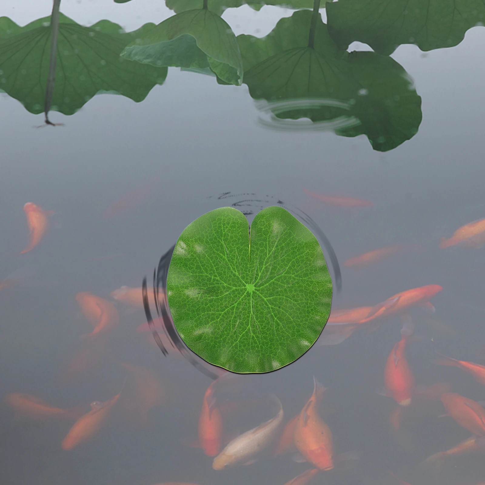 

6 pcs Artificial Lotus Leaves Floating Decoration for Fish Tank Pond AquariumGreen Fake Plants Simulation Foliage