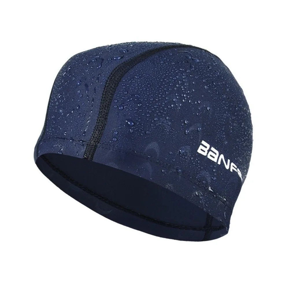 Bonnet de bain imperméable, tissu extensible, haute élasticité, flexible, idéal pour la piscine, protège les oreilles, convient aux cheveux longs, bonnet de bain confortable pour hommes et femmes.