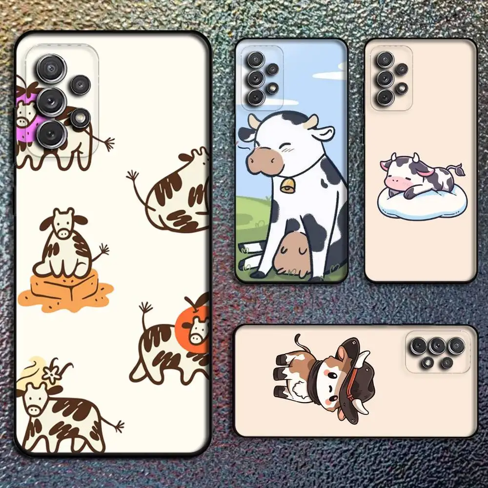 

Dairy Cattle Cow Speckle Phone Case For Samsung S25,S24,S21,S22,S23,S30,Ultra,S20,Plus,Fe,Lite,Note,10,9,5G Black Cover