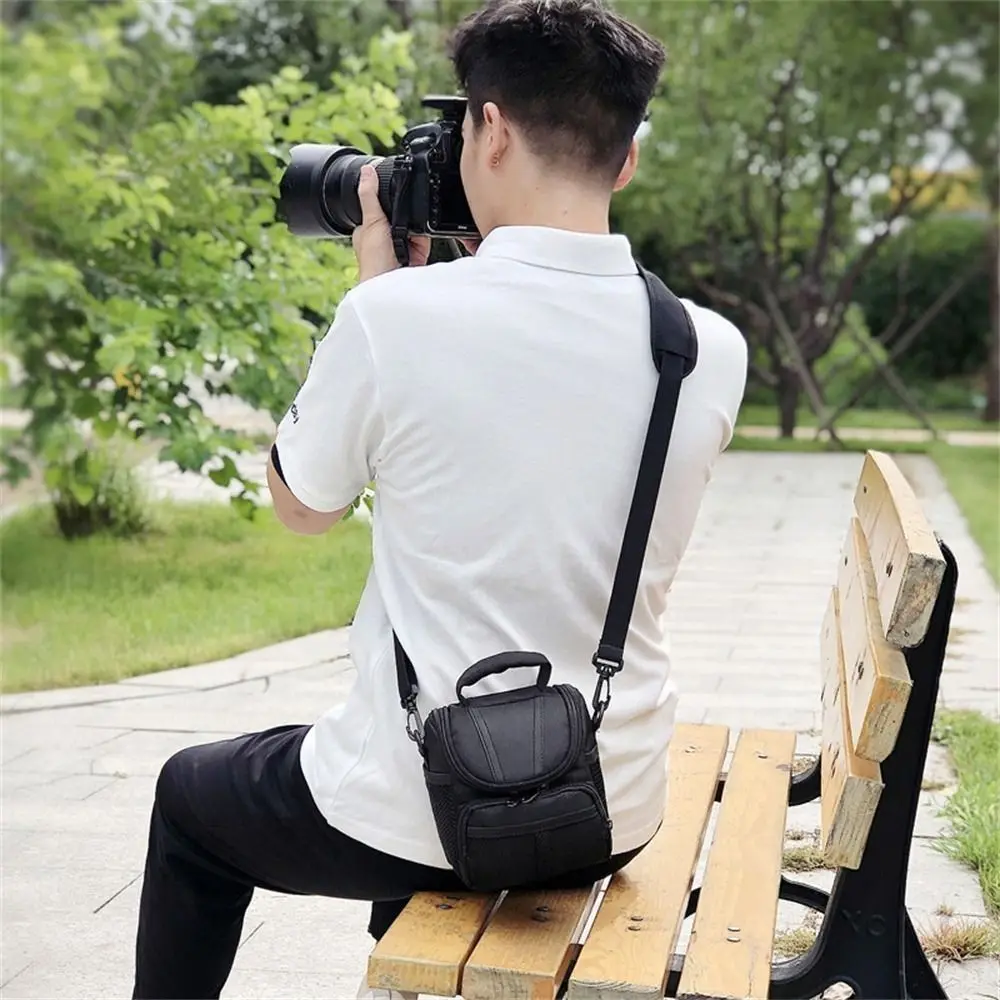 Single Shoulder SLR Camera Bag Adjustable Shoulder Strap Photography Bag Lightweight Zipper Camera Handbag Camera Accessories