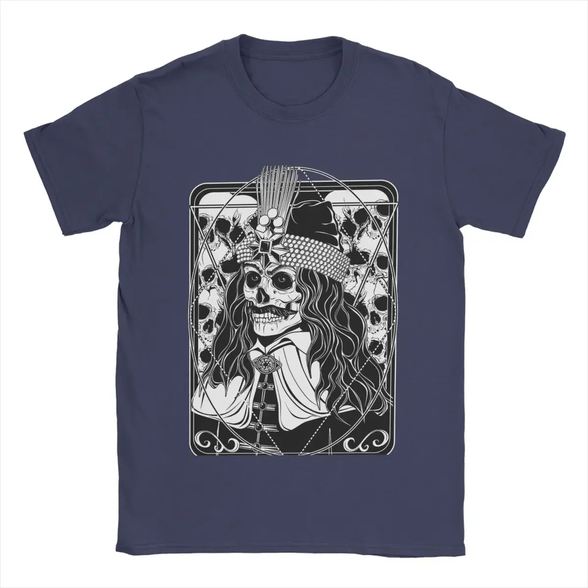 2025 new model Men's T-Shirt Vlad Dracula A Skull Portrait Casual Pure Cotton Tee Shirt Short Sleeve T Shirts Crewneck Tops Grap