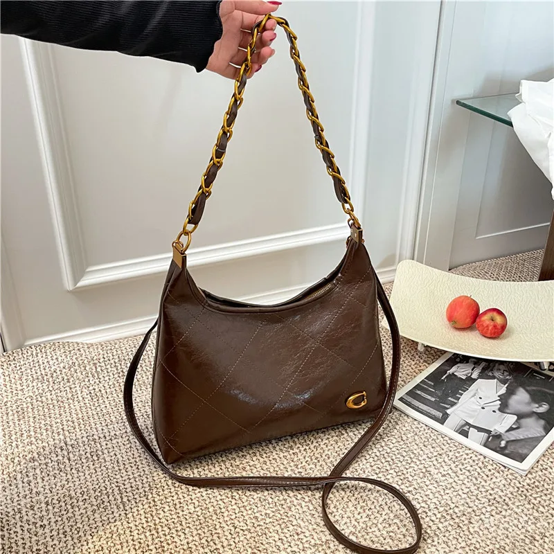 New vintage versatile handbag with underarm chain strap, crossbody bag, shoulder bag, best-selling large capacity
