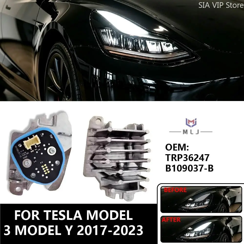 For Tesla Model 3 Model Y 2017-2023 OEM TRP36247 B109037-B LED White Angel Eyes DRL Daytime Running Light Module Car Accessories