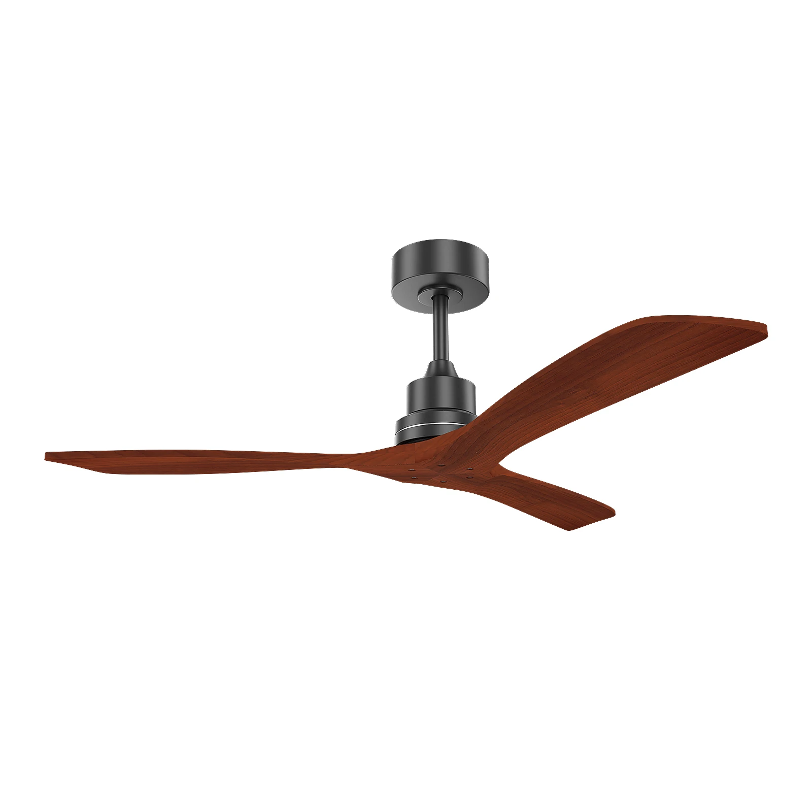 Sofucor 52-inch DC Ceiling Fans 3 Walnut Blade With Remote Control Simple Ceiling Fan Without Light Home Fan