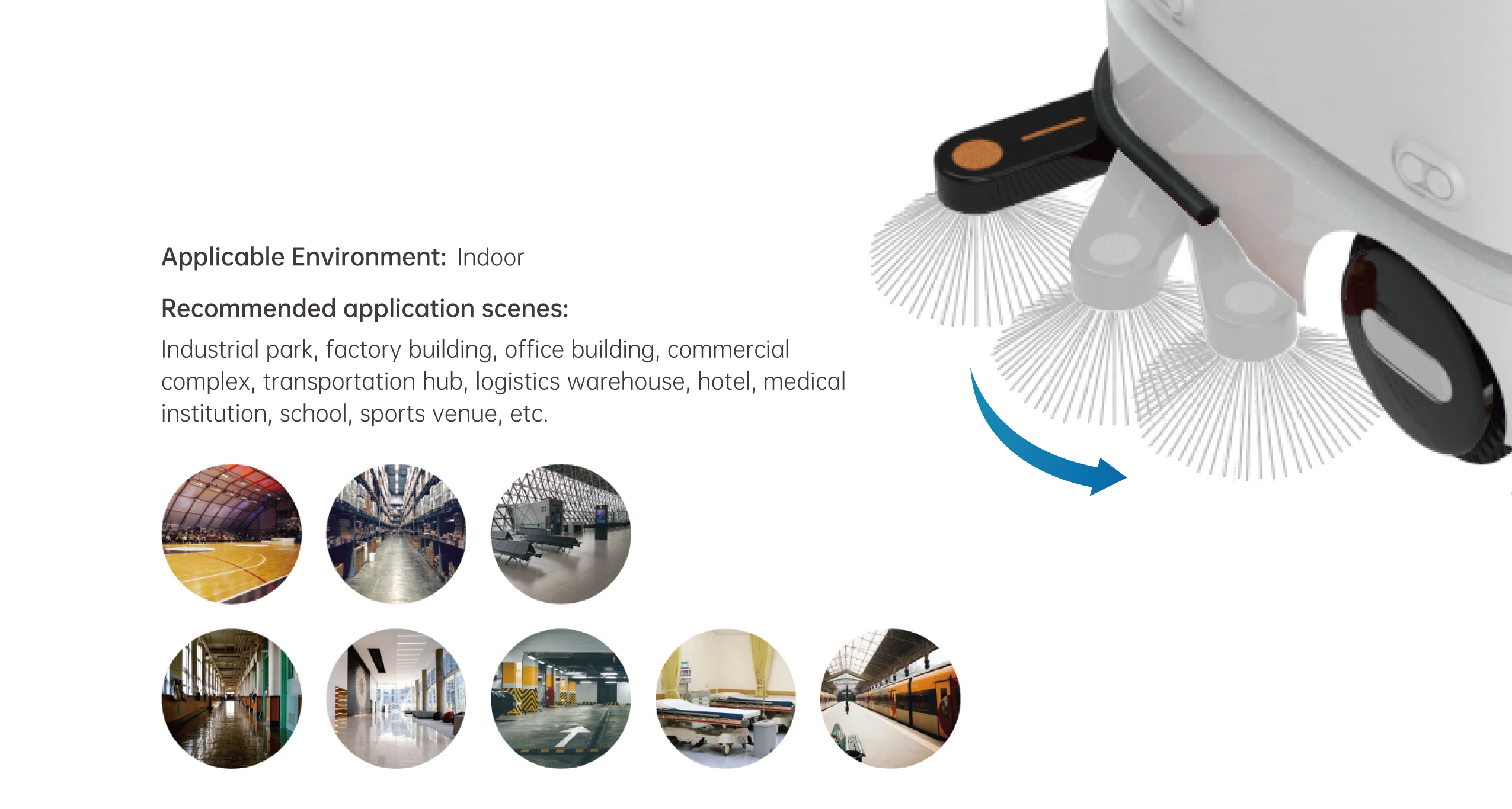 Commercial Industry Smart Sweeping Robots cleaning Robot Machine Floor Scrubber Machine with Lifepo4 Battery