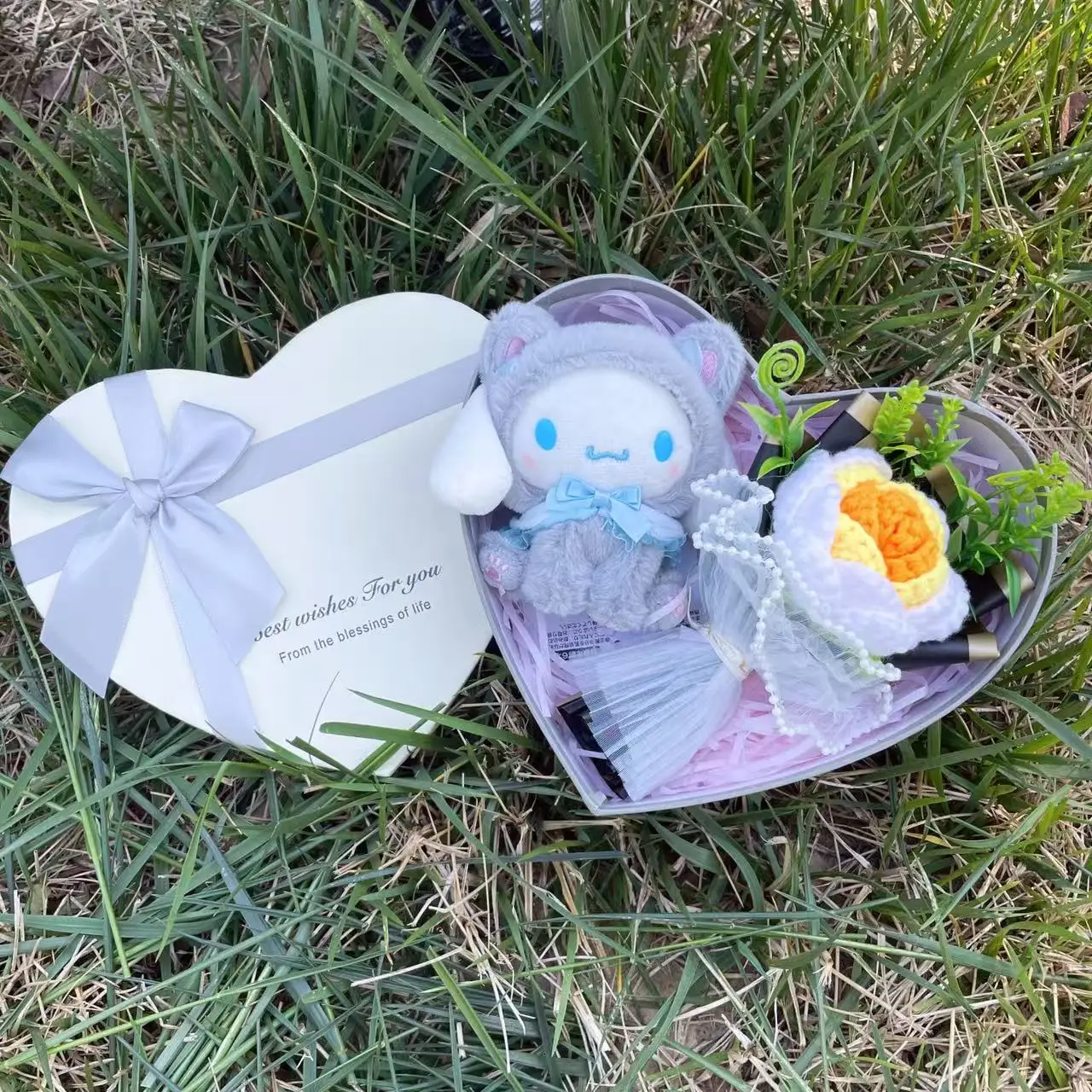 การ์ตูน My Melody Kuromi Cinnamoroll KT ตุ๊กตาแมวตุ๊กตาหัวใจของขวัญกล่องวาเลนไทน์คริสต์มาสวันเกิดของขวัญสําเร็จการศึกษา