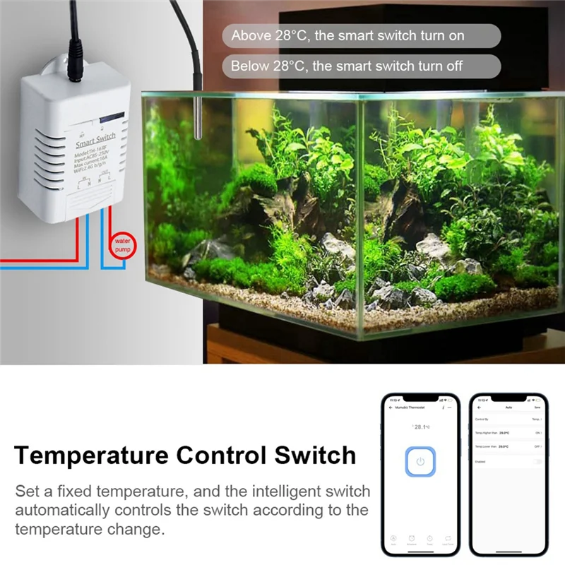 

A37T-Tuya Smart Life Switch 16A 3000W реле с датчиком термостата контроля температуры RF433 для Alexa