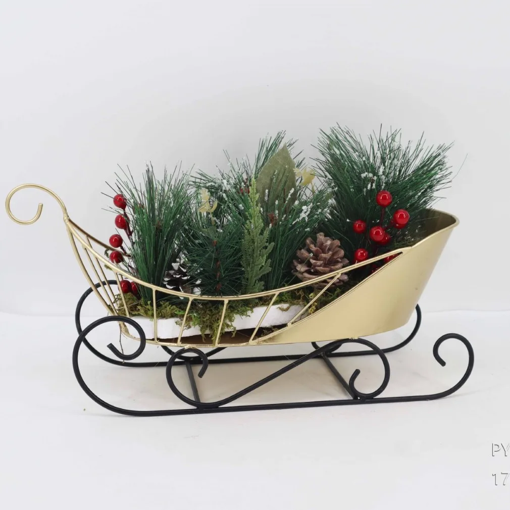 

Creative Christmas Sled Iron Handicraft Metal Ornaments Sled Ornaments