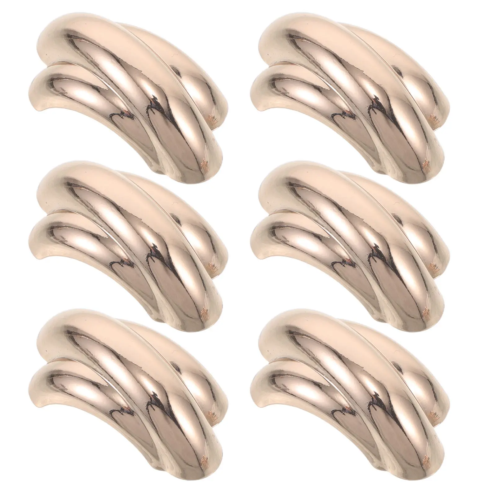 6Pcs Arch Metal Pin Brooch for Swimsuit Gold Tone Bikini Strap Adjuster Vintage Decorative Brooch for Beachwear Summer Clothing