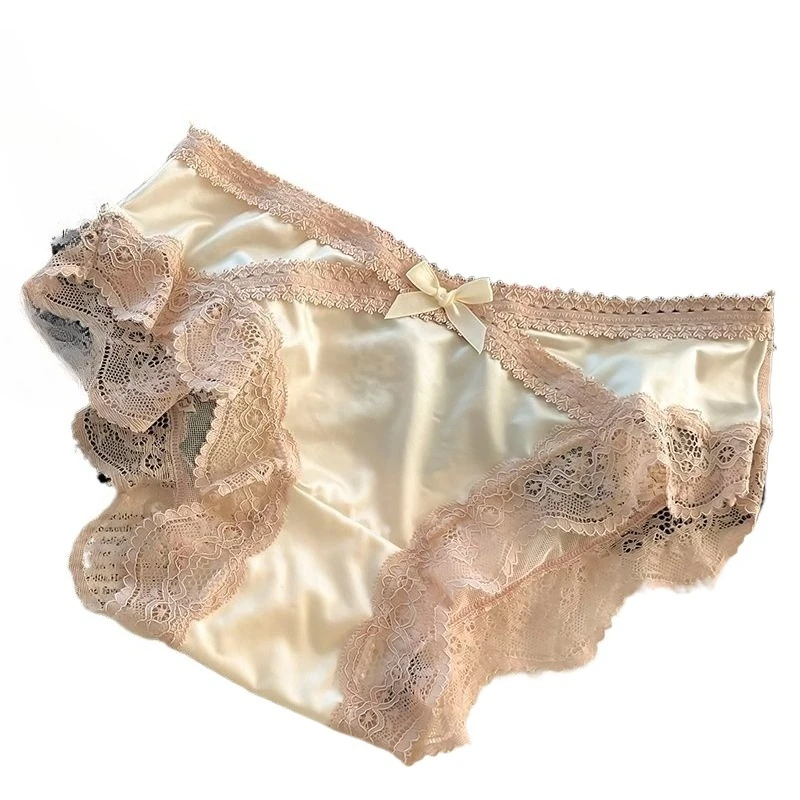 Female Girl Student Cotton Crotch Personality Pure Desire Wind Hollow Women's Briefs 2026 French Light Luxury Lace Sexy Panties