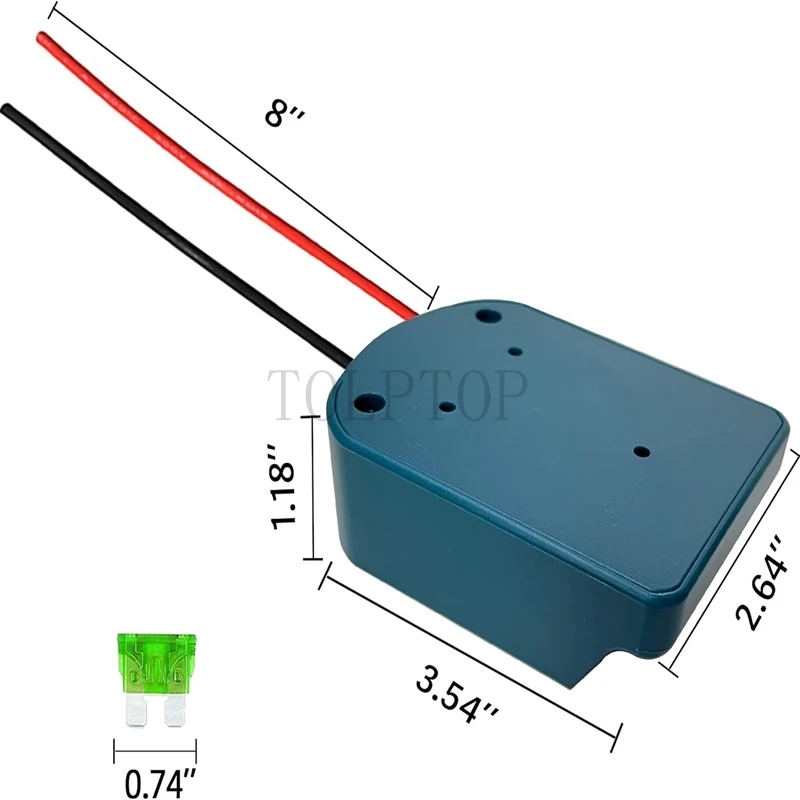 Power Wheels Adapter For Makita 18V BL1830 BL1840 BL1860 Li-ion Battery DIY Power Connector with 14 AWG Wires&I/O Switch Fuse