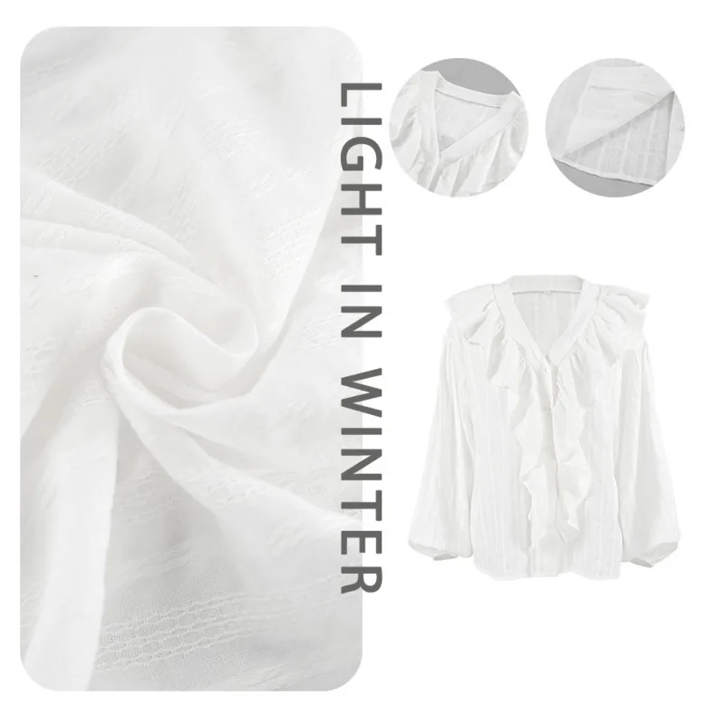 

Minimalist Solid Spliced Ruffles Blouse For Women V Neck Long Sleeve Casual Loose Fit Shirt Female Top New Spring Summer Fashion