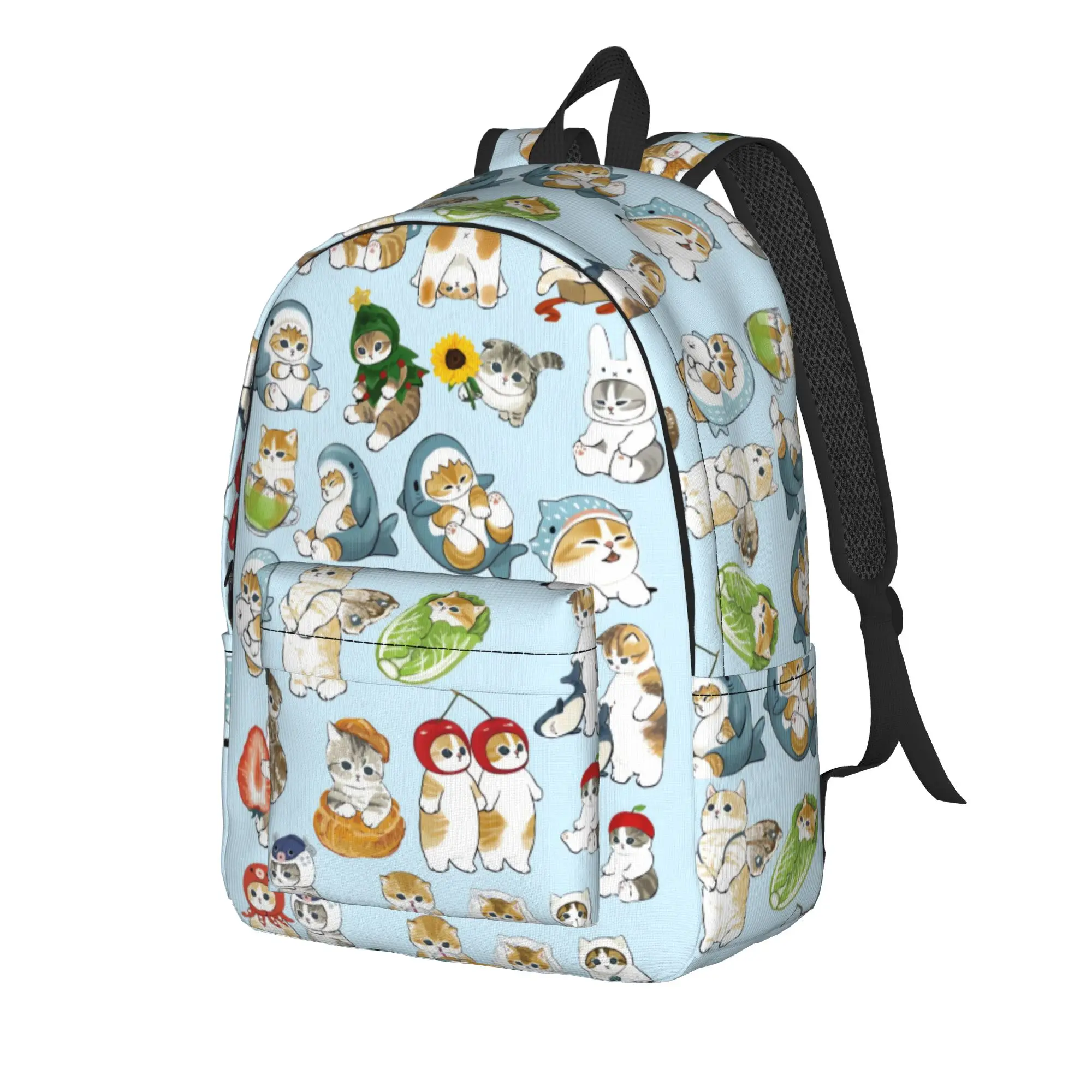 Cat M-mofusands Backpack  Trekking Backpacks Women Men Stylish High School Bags Designer Pattern Rucksack
