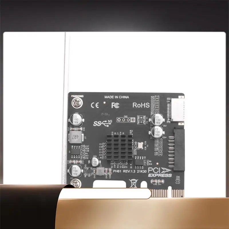 

X64A-Pci Express Card Pcie To USB3 Type-E Front Type-C 19P Expansion Card Compatible Pci-E X1 X4 X8 X16 Interface