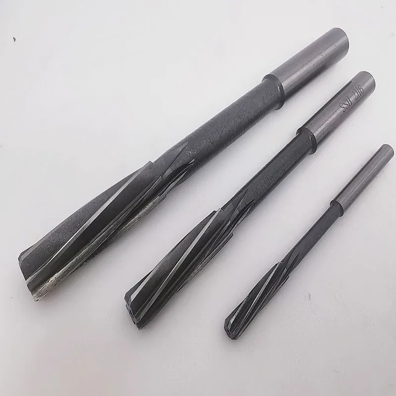 HSS H7/H8 Straight Shank Spiral Groove Machine Reamer 3-20mm, Used for Precision Cutting and Expanding Holes in Metal Materials