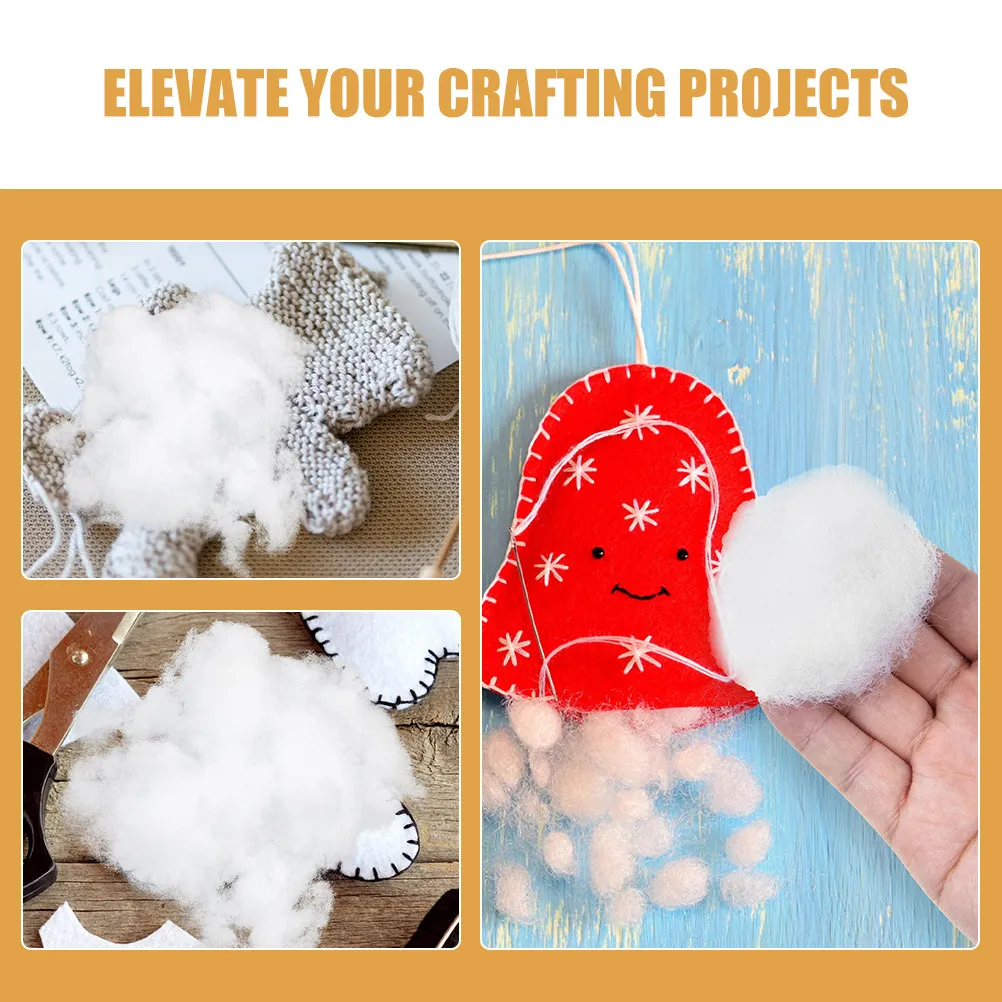 2 Bags Premium PP Cotton Batting Soft Resilient Filling for DIY Pillow Cushion Craft Projects Stuffed Animal Crochet Safe - view 3