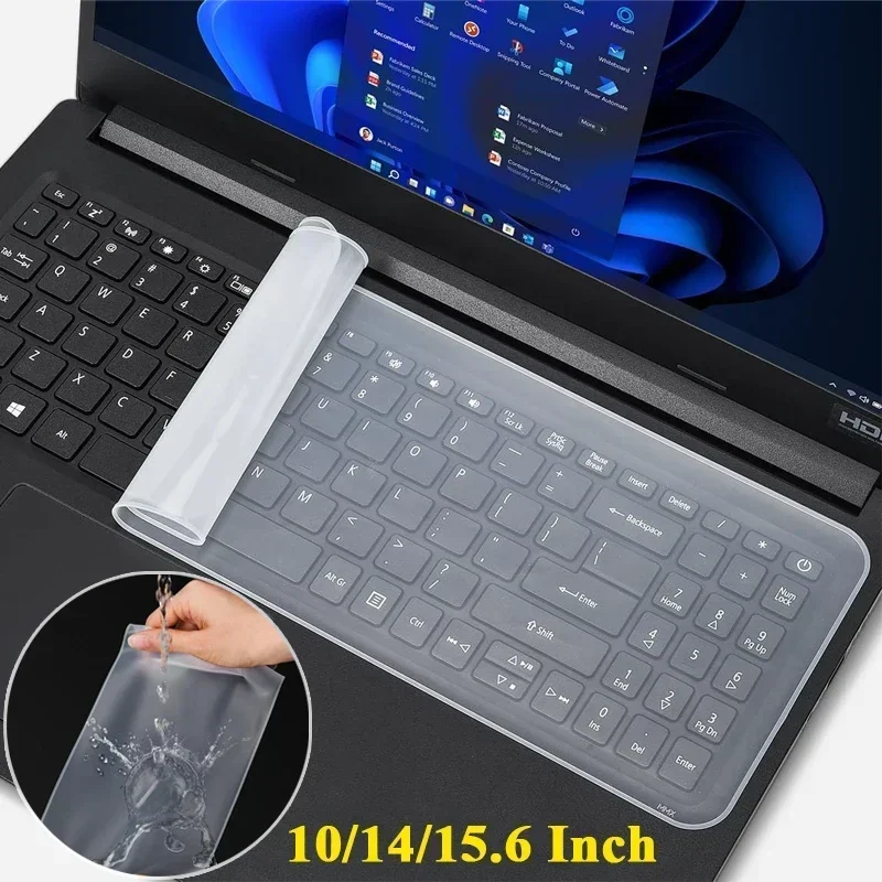 Universal Keyboard Protector Covers for Laptop Notebook 10 12 15 Inch Ultra Thin Silicone Waterproof Dustproof Protective Film