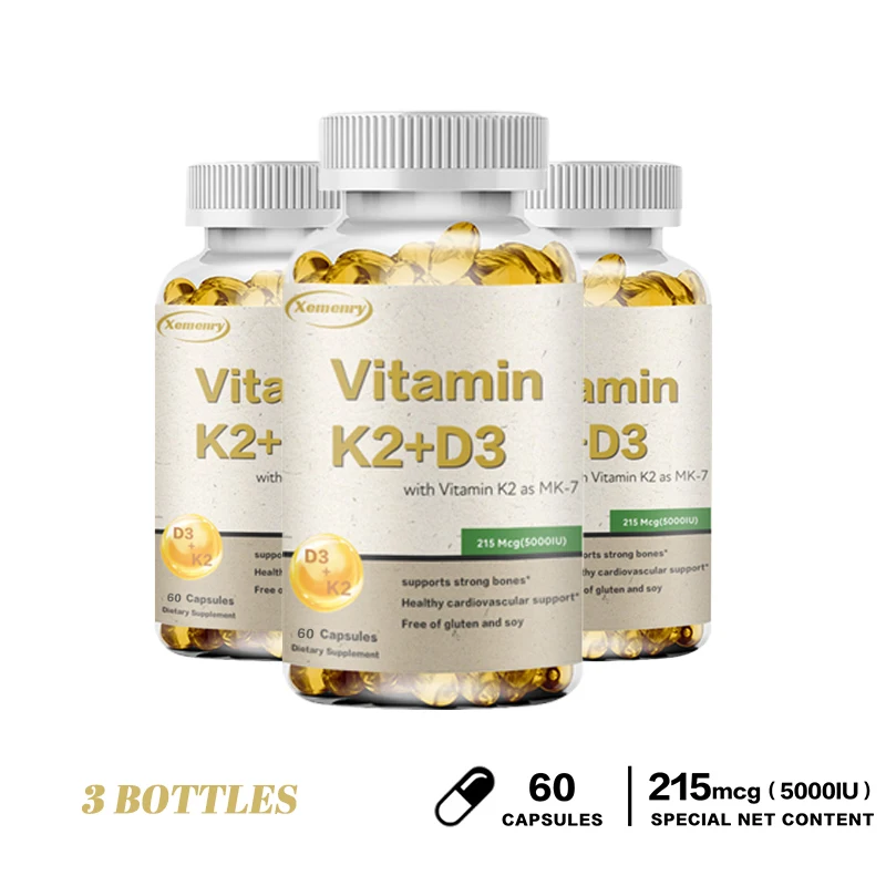 Vitamin K2 + D3 Supplement - Support Joint, Bone and Immune Health, Promotes Calcium Absorption