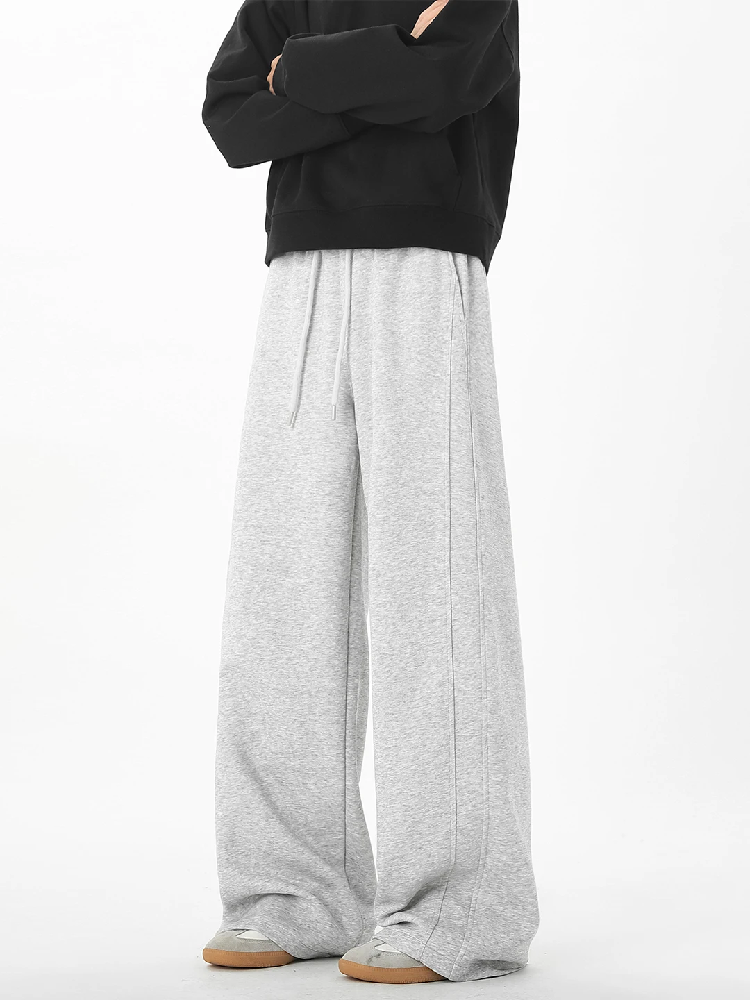 

Свободные прямые спортивные штаны, мужские модные брендовые осенние модные свободные спортивные длинные брюки, американские повседневные широкие брюки...