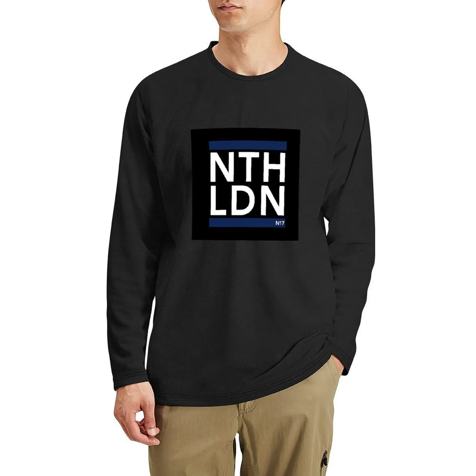 NTH LDN (SPURS) Camiseta larga ropa estética sudadera gráficos camiseta ropa linda ropa de hombre