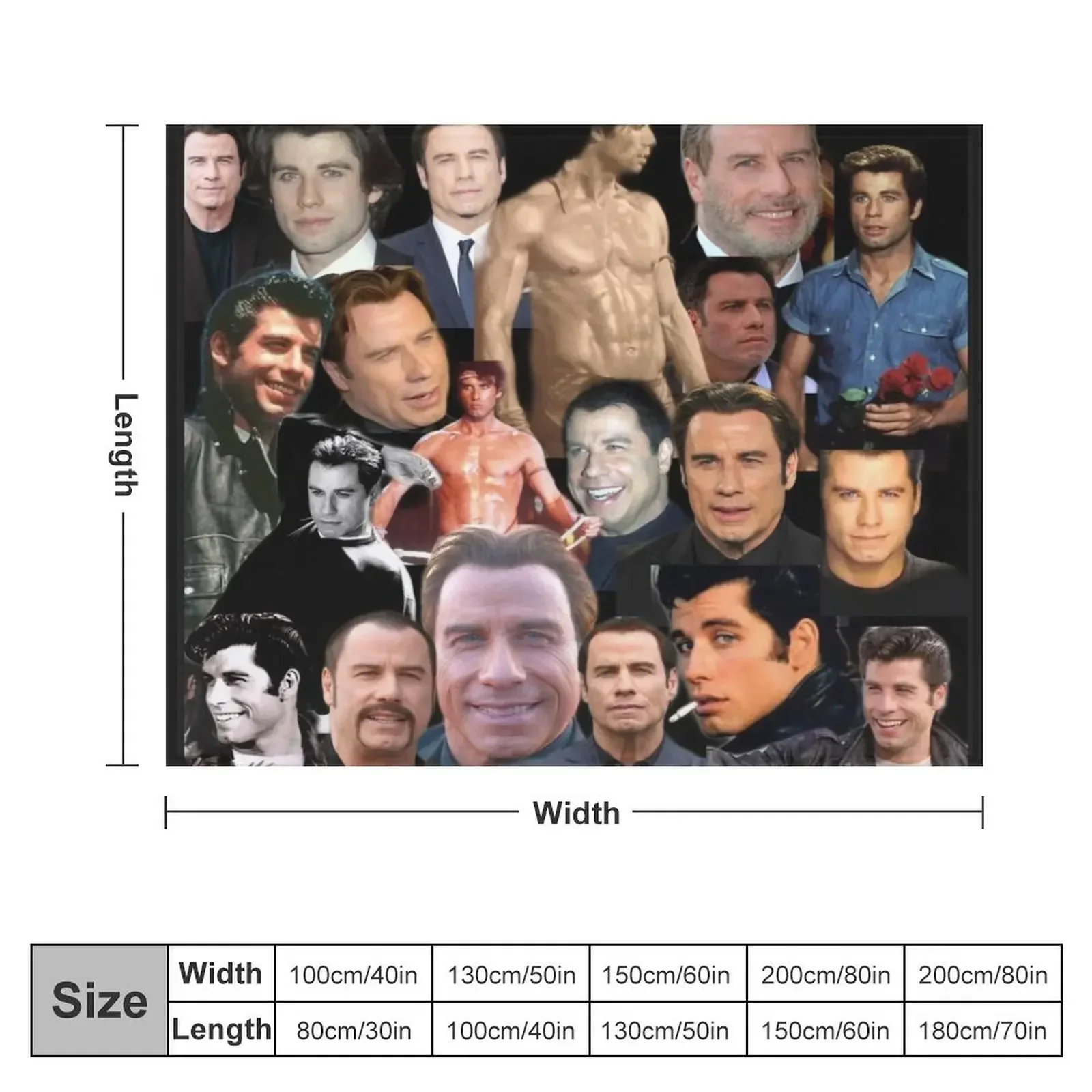 john travolta colllage Throw Blanket Sofas Beautifuls christmas gifts Blankets