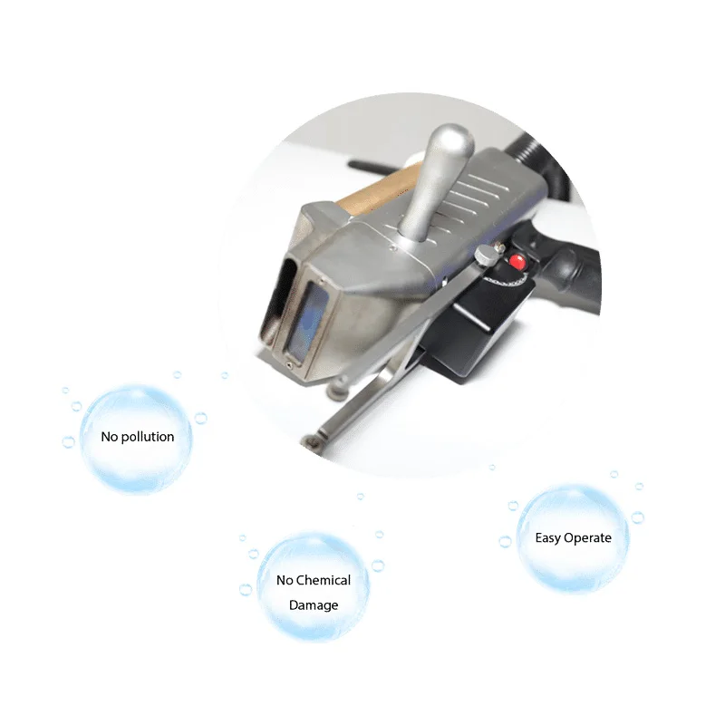 Cleaning Car Parts Rust Removing Fiber Laser Machine With Raycus 100W 200W Power Laser Source