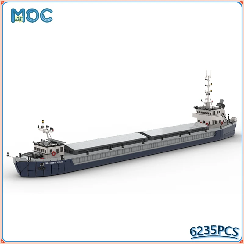 

Building Blocks Modular Dry Bulk Barge Model DIY Assembled Bricks Moc City Port Transportation Educational Toys Birthday Gifts