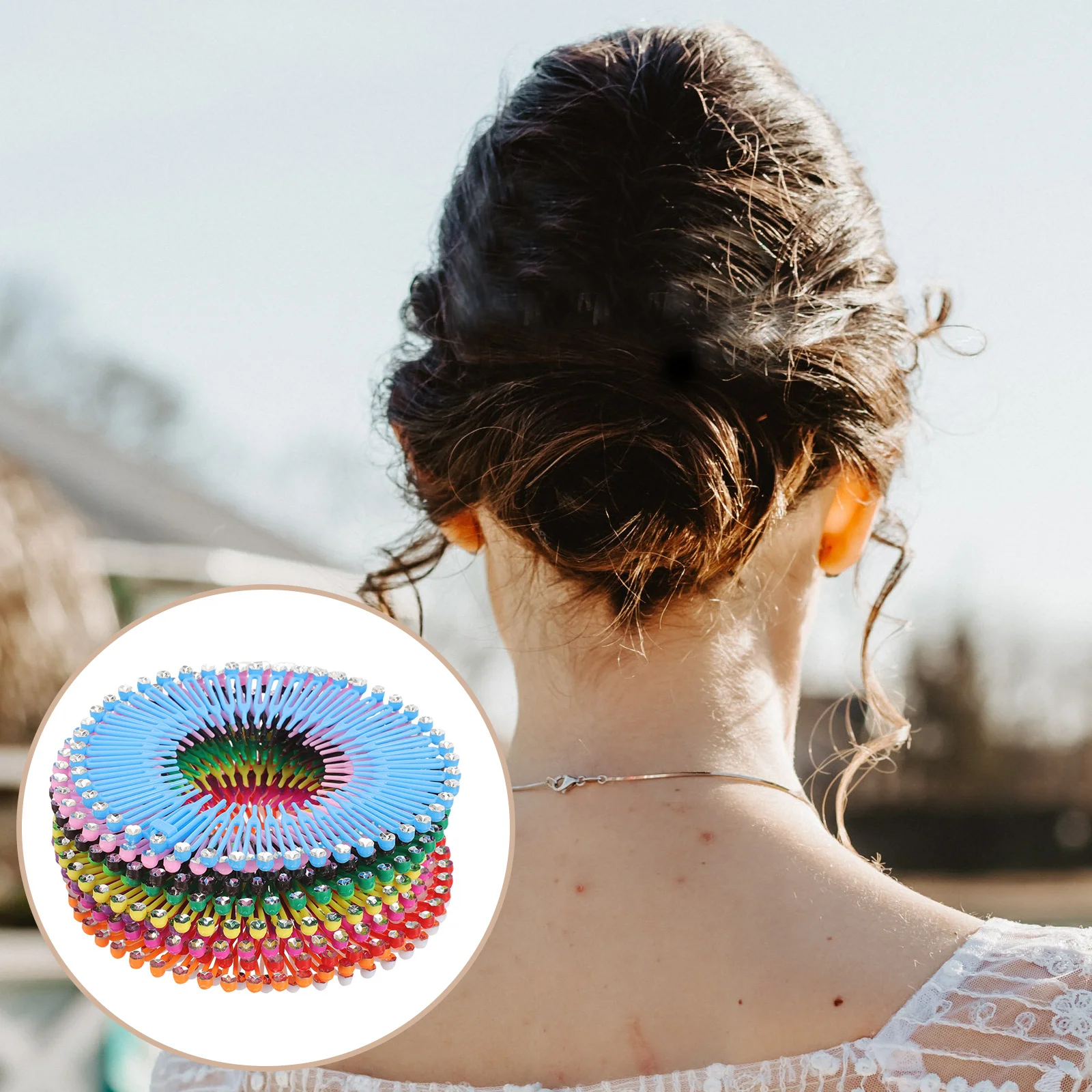 

13 шт. гибкая эластичная расческа для волос, круглая пластиковая повязка для волос, аксессуары для укладки волос для женщин, девочек, подростков, ежедневное использование