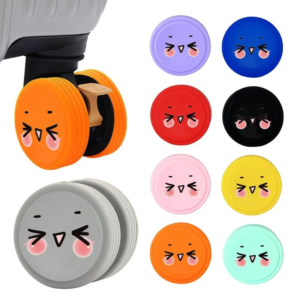

8Pcs Silicone Luggage Wheels Protector Cover Reduce Noise Shock Absorption Luggage Caster Shoes Anti-slip Reduce Wheel Wear