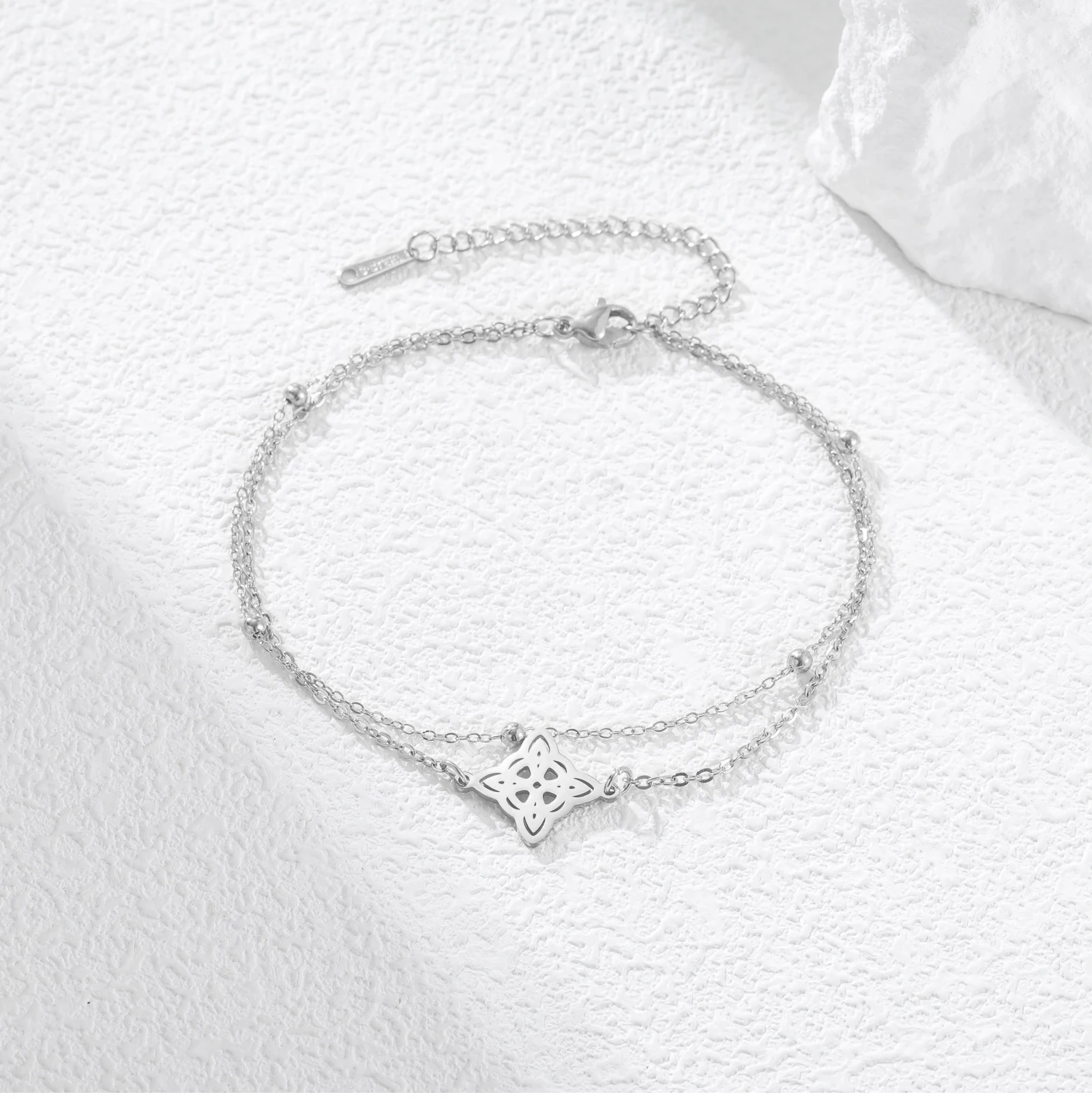 CoolTime Doppelketten-Armbänder mit Hexenknoten für Damen, goldfarben, Schmuck, Schutzsymbol, Geschenk für Liebhaber, 2026 Neuankömmling – Detail 14