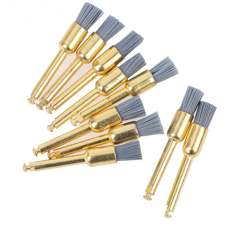 10Pcs Dental Materials Polishing Carbonized Silicon Oxide Curved Porcelain Resin Cleaning Flat Teeth Odontologia Equipment