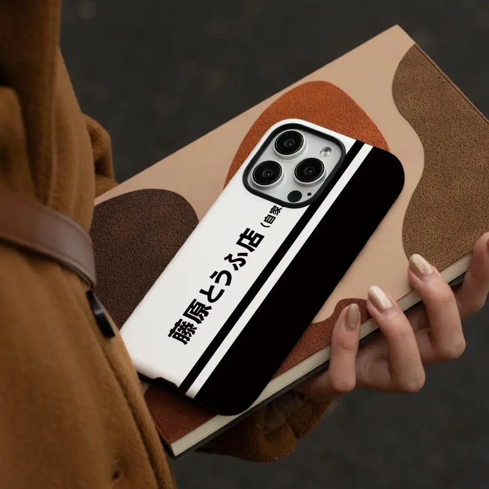 Phone Case For Samsung Galaxy S25 24 23 22 Ultra Plus A56 36 26 Glossy HD Double-Layer Hard Shell Initial D AE86